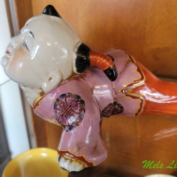 Vintage Chinese Baby Girl Decorative Figurine Statue